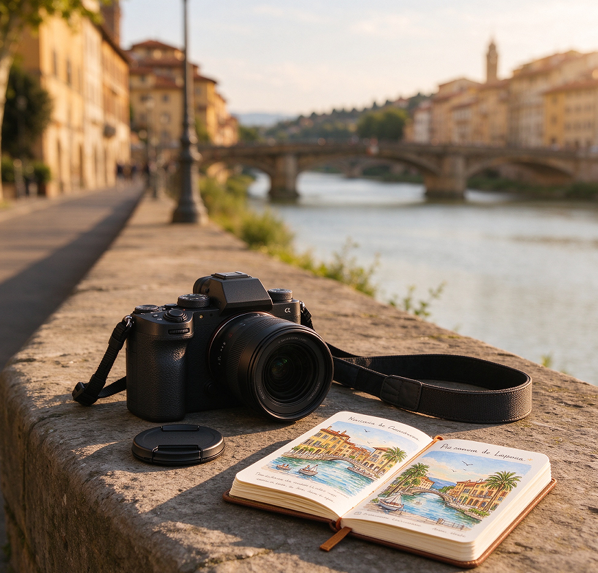 Natural-Interaction Couple Travel Photo Session